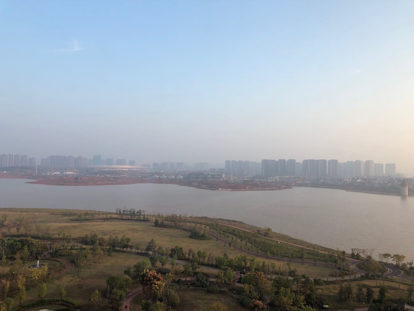 南昌のホテルからの風景